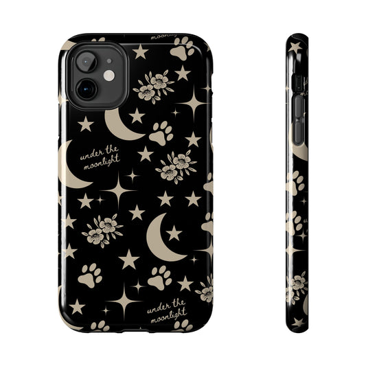 Under The Moonlight Black Tough Phone Cases
