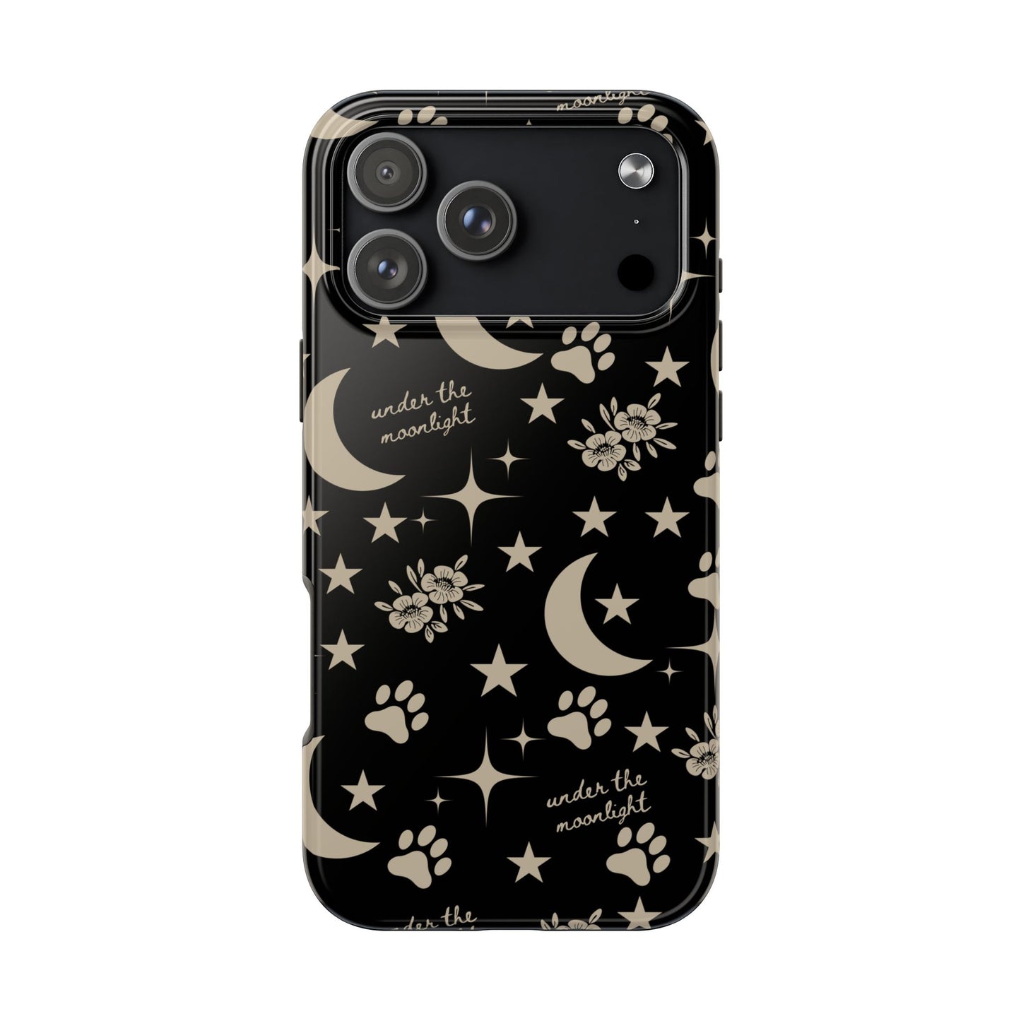 Under The Moonlight Black Tough Phone Cases