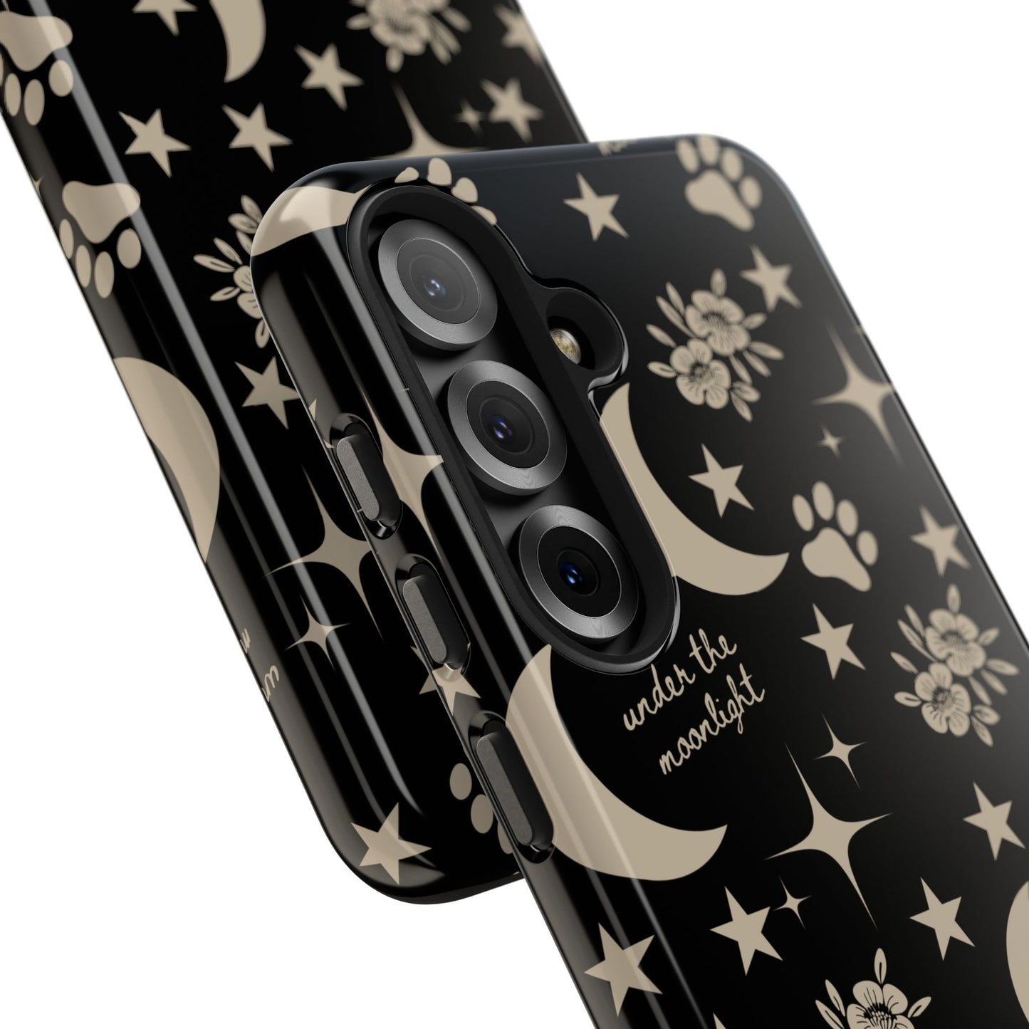 Under The Moonlight Black Tough Phone Cases
