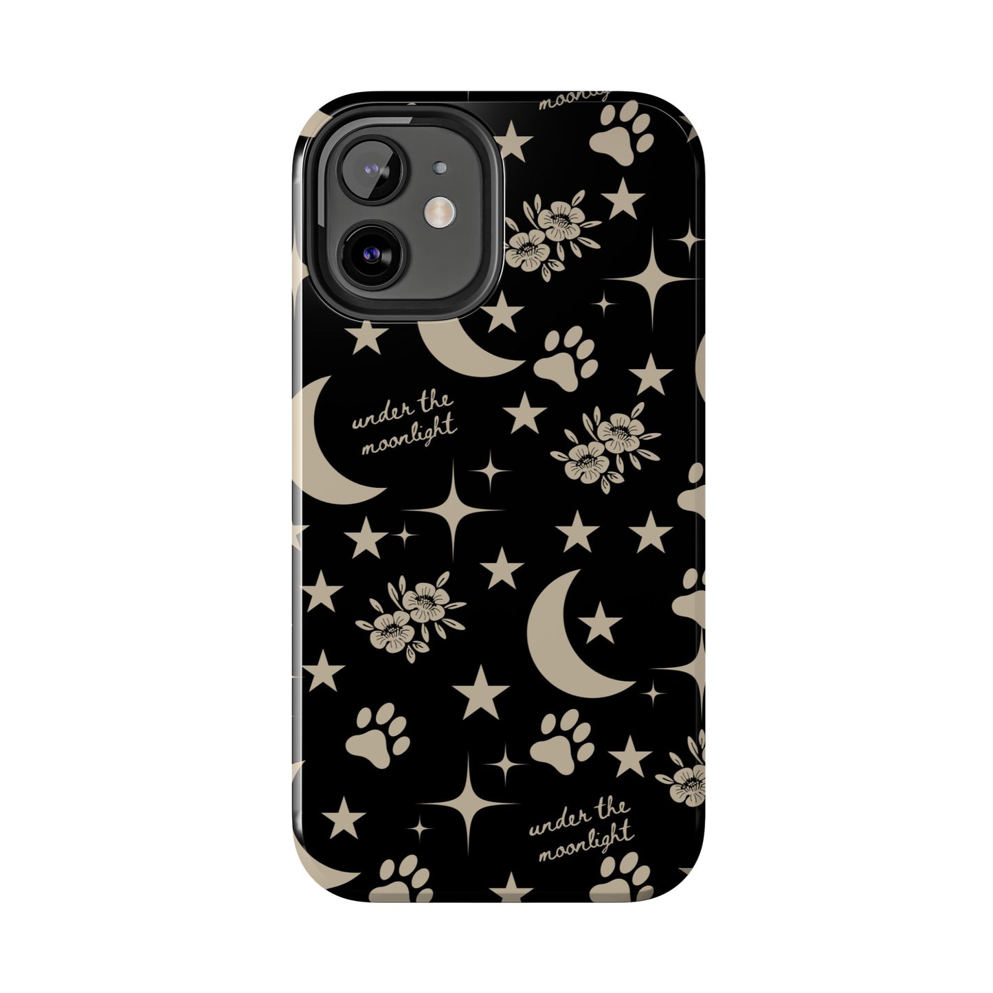 Under The Moonlight Black Tough Phone Cases