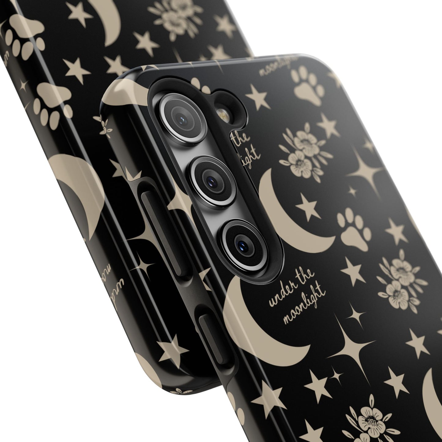 Under The Moonlight Black Tough Phone Cases