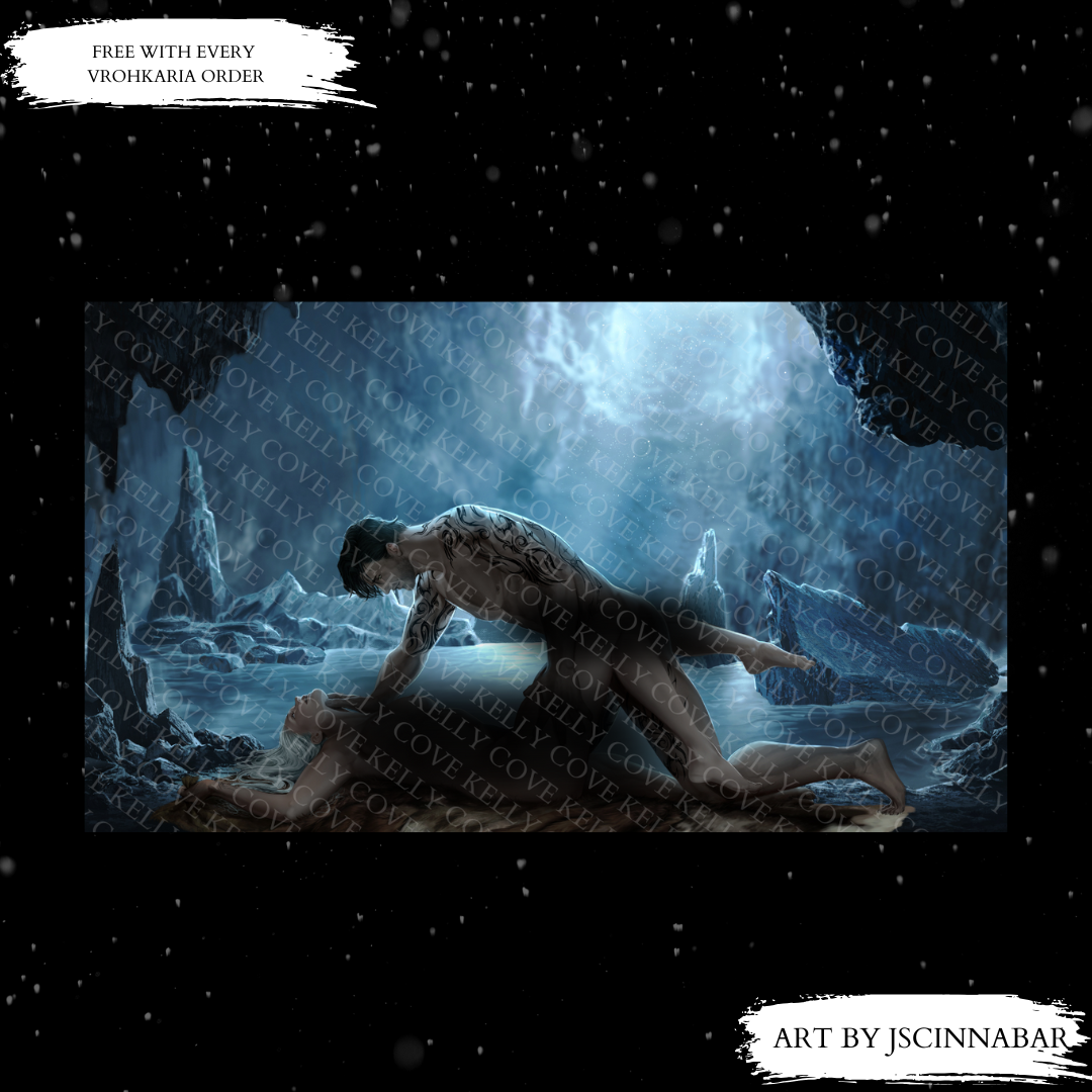 Covered/uncovered reversable Couple Cave Art Print By JsCINNABAR From The Hidden of Vrohkaria Series